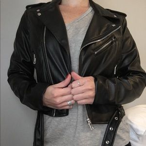 Whowhatwear Faux leather jacket